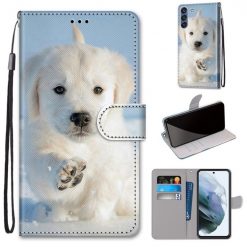 Kryty na mobil | Knižkové puzdro Trendy Cross case Psík – Samsung Galaxy S21 FE | Kryty na mobil