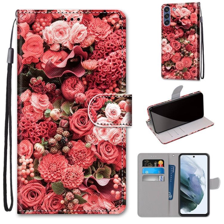 Knižkové puzdro Trendy Cross case Ružová záhrada – Samsung Galaxy S21 FE | Kryty na mobil Kryty na mobil | Knižkové puzdro Trendy Cross case Ružová záhrada – Samsung Galaxy S21 FE | Kryty na mobil