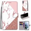 Knižkové puzdro Trendy Cross case Ružovomodrá kytica – Samsung Galaxy S21 FE | Kryty na mobil Kryty na mobil | Knižkové puzdro Trendy Cross case Ružovomodrá kytica – Samsung Galaxy S21 FE | Kryty na mobil