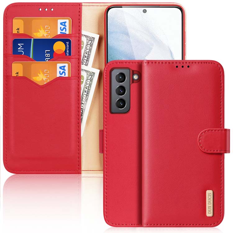 Kožené peňaženkové puzdro Dux Ducis Hivo červené – Samsung Galaxy S21 FE | Kryty na mobil Kryty na mobil | Kožené peňaženkové puzdro Dux Ducis Hivo červené – Samsung Galaxy S21 FE | Kryty na mobil