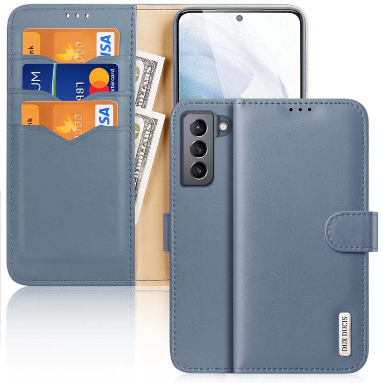 Kožené peňaženkové puzdro Dux Ducis Hivo modré – Samsung Galaxy S21 FE | Kryty na mobil Kryty na mobil | Kožené peňaženkové puzdro Dux Ducis Hivo modré – Samsung Galaxy S21 FE | Kryty na mobil