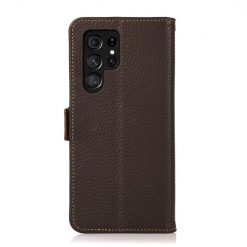 Kryty na mobil | Kožené puzdro Khazneh leather case hnedé – Samsung Galaxy S22 Ultra | Kryty na mobil