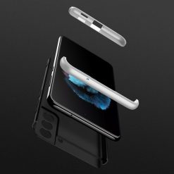 Kryty na mobil | Ochranný kryt 360 Protection čierno-strieborný – Samsung Galaxy S21 FE | Kryty na mobil