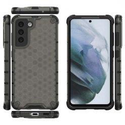 Kryty na mobil | Odolný kryt Honeycomb Armor čierny – Samsung Galaxy S21 FE | Kryty na mobil