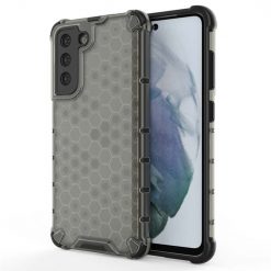 Kryty na mobil | Odolný kryt Honeycomb Armor čierny – Samsung Galaxy S21 FE | Kryty na mobil