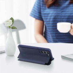 Peňaženkové puzdro Dux Ducis Skin X modré – Samsung Galaxy S21 FE | Kryty na mobil Kryty na mobil | Peňaženkové puzdro Dux Ducis Skin X modré – Samsung Galaxy S21 FE | Kryty na mobil