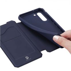 Peňaženkové puzdro Dux Ducis Skin X modré – Samsung Galaxy S21 FE | Kryty na mobil Kryty na mobil | Peňaženkové puzdro Dux Ducis Skin X modré – Samsung Galaxy S21 FE | Kryty na mobil