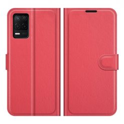 Kryty na mobil | Peňaženkové puzdro Litchi červené – Realme 8 5G | Kryty na mobil