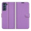 Kryty na mobil | Peňaženkové puzdro Litchi modré – Samsung Galaxy S21 FE | Kryty na mobil