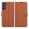 Kryty na mobil | Peňaženkové puzdro Litchi fialové – Samsung Galaxy S21 FE | Kryty na mobil