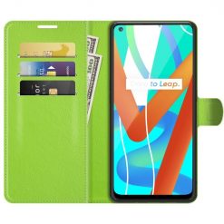 Kryty na mobil | Peňaženkové puzdro Litchi limetkové – Realme 8 5G | Kryty na mobil