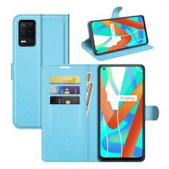 Kryty na mobil | Peňaženkové puzdro Litchi modré – Realme 8 5G | Kryty na mobil