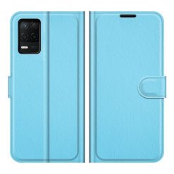 Kryty na mobil | Peňaženkové puzdro Litchi modré – Realme 8 5G | Kryty na mobil