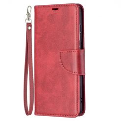 Kryty na mobil | Peňaženkové puzdro Retro Lambskin červené – Samsung Galaxy S21 FE | Kryty na mobil