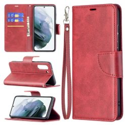 Kryty na mobil | Peňaženkové puzdro Retro Lambskin červené – Samsung Galaxy S21 FE | Kryty na mobil