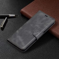 Kryty na mobil | Peňaženkové puzdro Retro Lambskin čierne – Realme 8 5G | Kryty na mobil