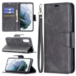Kryty na mobil | Peňaženkové puzdro Retro Lambskin čierne – Samsung Galaxy S21 FE | Kryty na mobil