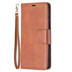 Kryty na mobil | Peňaženkové puzdro Retro Lambskin hnedé – Samsung Galaxy S21 FE | Kryty na mobil