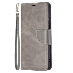 Kryty na mobil | Peňaženkové puzdro Retro Lambskin sivé – Samsung Galaxy S21 FE | Kryty na mobil
