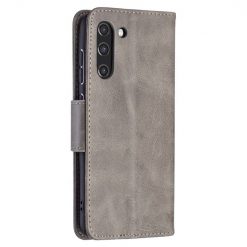 Peňaženkové puzdro Retro Lambskin sivé – Samsung Galaxy S21 FE | Kryty na mobil Kryty na mobil | Peňaženkové puzdro Retro Lambskin sivé – Samsung Galaxy S21 FE | Kryty na mobil