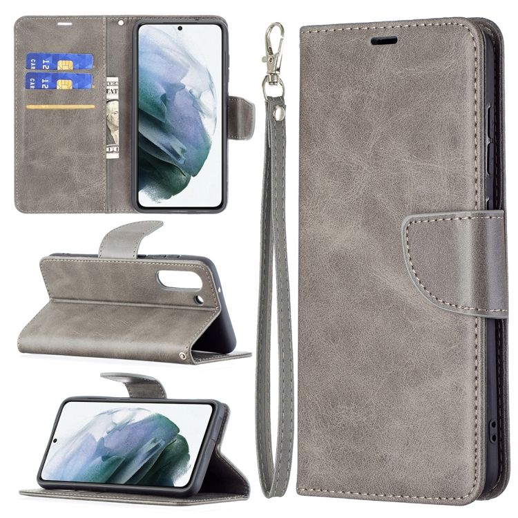 Peňaženkové puzdro Retro Lambskin sivé – Samsung Galaxy S21 FE | Kryty na mobil Kryty na mobil | Peňaženkové puzdro Retro Lambskin sivé – Samsung Galaxy S21 FE | Kryty na mobil