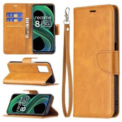 Peňaženkové puzdro Retro Lambskin žlté – Realme 8 5G | Kryty na mobil Kryty na mobil | Peňaženkové puzdro Retro Lambskin žlté – Realme 8 5G | Kryty na mobil