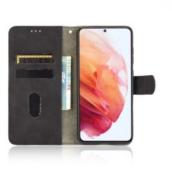 Kryty na mobil | Peňaženkové puzdro Solid čierne – Samsung Galaxy S21 FE | Kryty na mobil