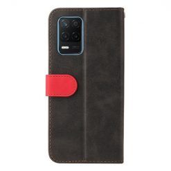 Kryty na mobil | Peňaženkové puzdro Stitching čierno-červené – Realme 8 5G | Kryty na mobil