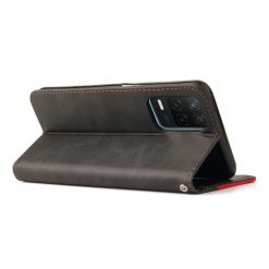 Kryty na mobil | Peňaženkové puzdro Stitching čierno-červené – Realme 8 5G | Kryty na mobil