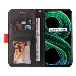 Kryty na mobil | Peňaženkové puzdro Stitching čierno-červené – Realme 8 5G | Kryty na mobil