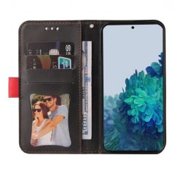 Peňaženkové puzdro Stitching čierno-červené – Samsung Galaxy S21 FE | Kryty na mobil Kryty na mobil | Peňaženkové puzdro Stitching čierno-červené – Samsung Galaxy S21 FE | Kryty na mobil