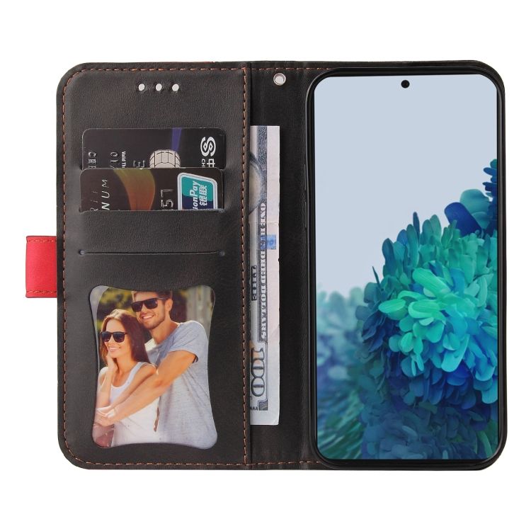 Peňaženkové puzdro Stitching čierno-červené – Samsung Galaxy S21 FE | Kryty na mobil Kryty na mobil | Peňaženkové puzdro Stitching čierno-červené – Samsung Galaxy S21 FE | Kryty na mobil