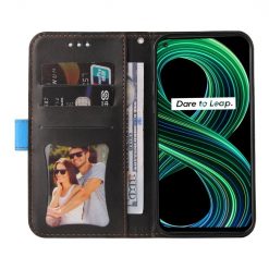 Peňaženkové puzdro Stitching čierno-modré – Realme 8 5G | Kryty na mobil Kryty na mobil | Peňaženkové puzdro Stitching čierno-modré – Realme 8 5G | Kryty na mobil