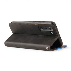 Peňaženkové puzdro Stitching čierno-modré – Samsung Galaxy S21 FE | Kryty na mobil Kryty na mobil | Peňaženkové puzdro Stitching čierno-modré – Samsung Galaxy S21 FE | Kryty na mobil