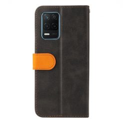 Kryty na mobil | Peňaženkové puzdro Stitching čierno-oranžové – Realme 8 5G | Kryty na mobil