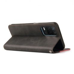 Kryty na mobil | Peňaženkové puzdro Stitching čierno-ružové – Realme 8 5G | Kryty na mobil