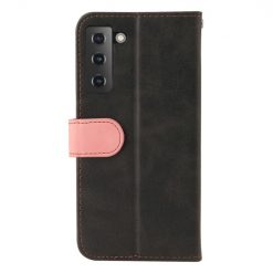 Kryty na mobil | Peňaženkové puzdro Stitching čierno-ružové – Samsung Galaxy S21 FE | Kryty na mobil