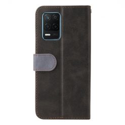 Kryty na mobil | Peňaženkové puzdro Stitching čierno-sivé – Realme 8 5G | Kryty na mobil