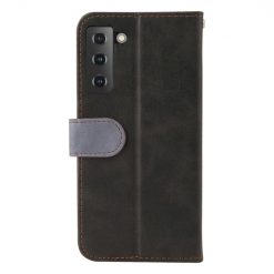 Peňaženkové puzdro Stitching čierno-sivé – Samsung Galaxy S21 FE | Kryty na mobil Kryty na mobil | Peňaženkové puzdro Stitching čierno-sivé – Samsung Galaxy S21 FE | Kryty na mobil