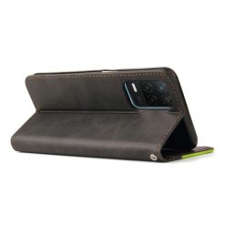 Kryty na mobil | Peňaženkové puzdro Stitching čierno-zelené – Realme 8 5G | Kryty na mobil