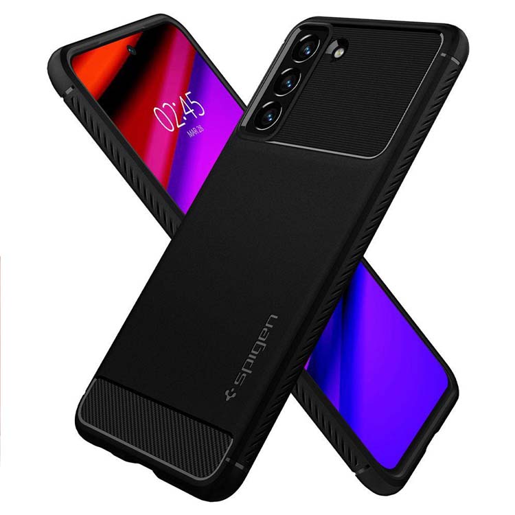 Zadný kryt Spigen Rugged Armor čierny – Samsung Galaxy S21 FE | Kryty na mobil Kryty na mobil | Zadný kryt Spigen Rugged Armor čierny – Samsung Galaxy S21 FE | Kryty na mobil