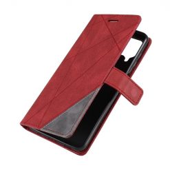 Kryty na mobil | Knižkové puzdro Rhombus červené – Samsung Galaxy A12 / M12 | Kryty na mobil