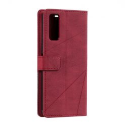 Knižkové puzdro Rhombus červené – Vivo Y20s | Kryty na mobil Kryty na mobil | Knižkové puzdro Rhombus červené – Vivo Y20s | Kryty na mobil