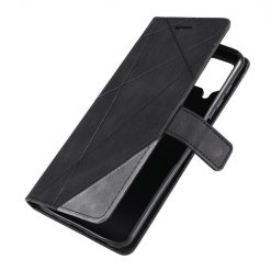 Knižkové puzdro Rhombus čierne – Samsung Galaxy A12 / M12 | Kryty na mobil Kryty na mobil | Knižkové puzdro Rhombus čierne – Samsung Galaxy A12 / M12 | Kryty na mobil