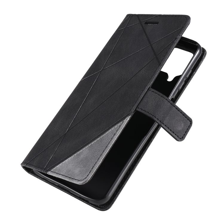 Knižkové puzdro Rhombus čierne – Samsung Galaxy A12 / M12 | Kryty na mobil Kryty na mobil | Knižkové puzdro Rhombus čierne – Samsung Galaxy A12 / M12 | Kryty na mobil