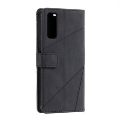 Kryty na mobil | Knižkové puzdro Rhombus čierne – Vivo Y20s | Kryty na mobil