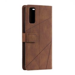 Kryty na mobil | Knižkové puzdro Rhombus hnedé – Vivo Y20s | Kryty na mobil
