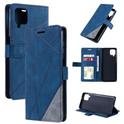 Kryty na mobil | Knižkové puzdro Rhombus modré – Samsung Galaxy A12 / M12 | Kryty na mobil