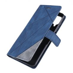 Kryty na mobil | Knižkové puzdro Rhombus modré – Samsung Galaxy A12 / M12 | Kryty na mobil