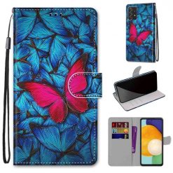 Kryty na mobil | Knižkové puzdro Trendy Cross case Červený motýľ – Samsung Galaxy A53 5G | Kryty na mobil